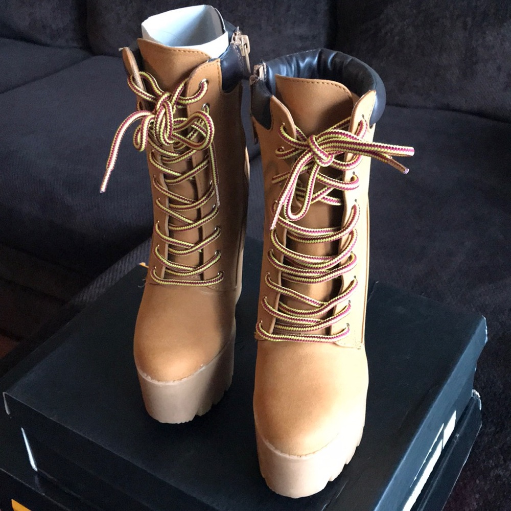 Timberland inspired platform boots